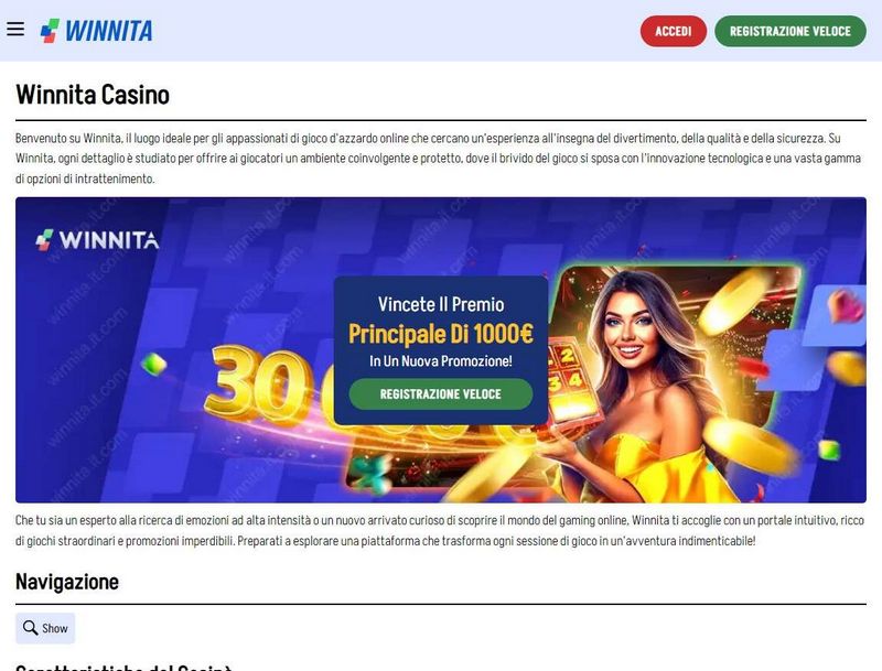 Slot nel Casinò Online Winnita